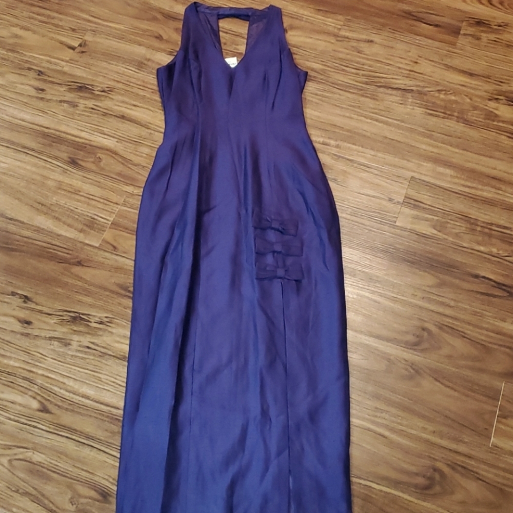 Purple floor length dress